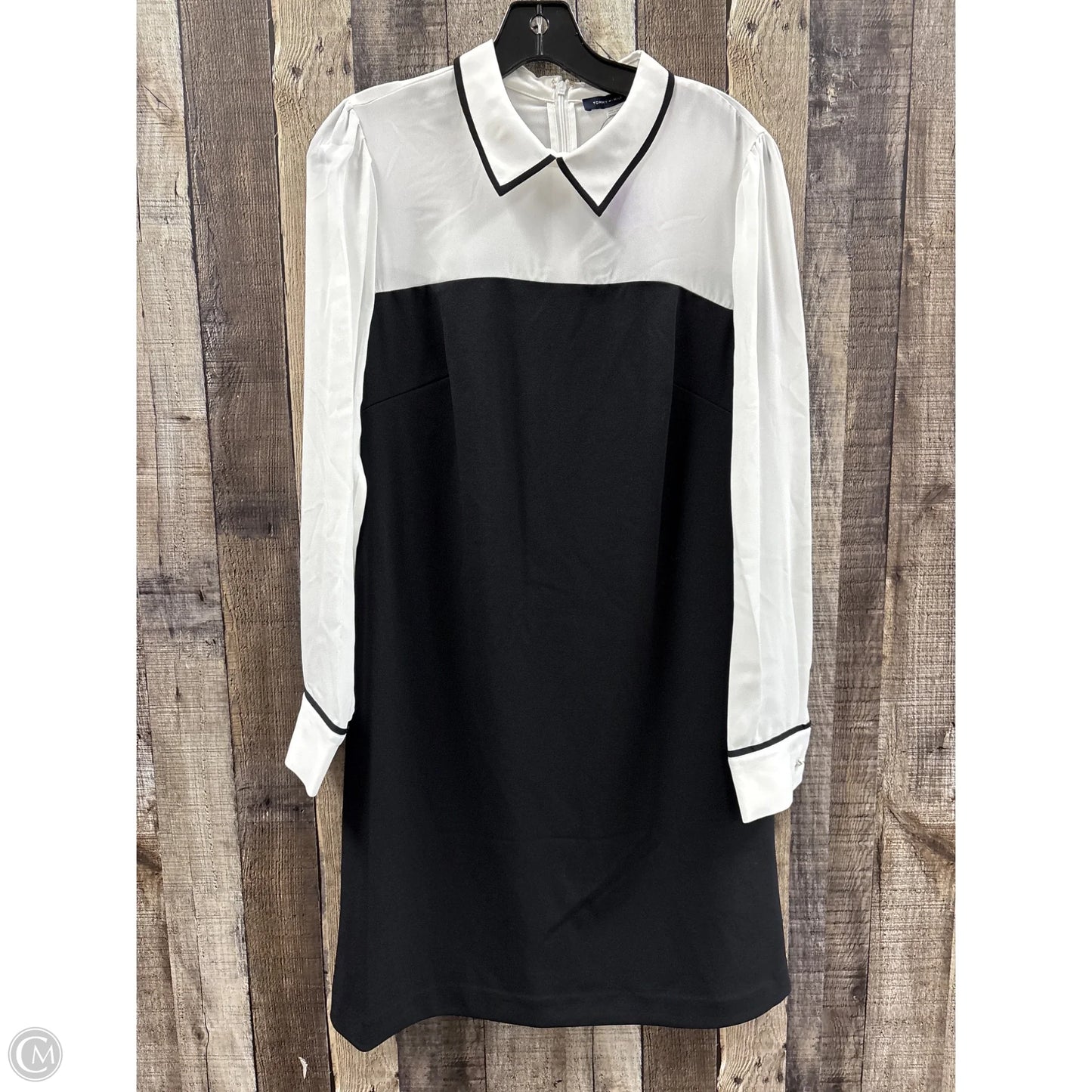 Dress Casual Midi By Tommy Hilfiger In Black & White, Size: M