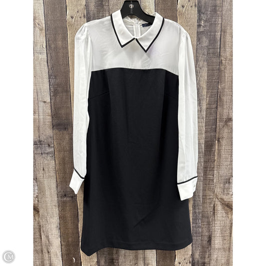 Dress Casual Midi By Tommy Hilfiger In Black & White, Size: M