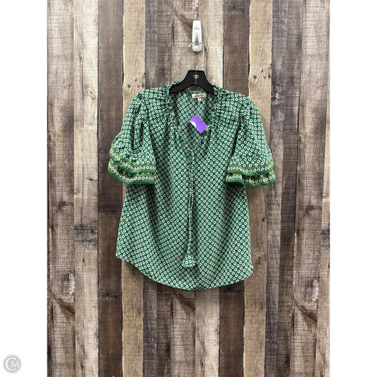 Top Short Sleeve By Max Studio In Green, Size: M