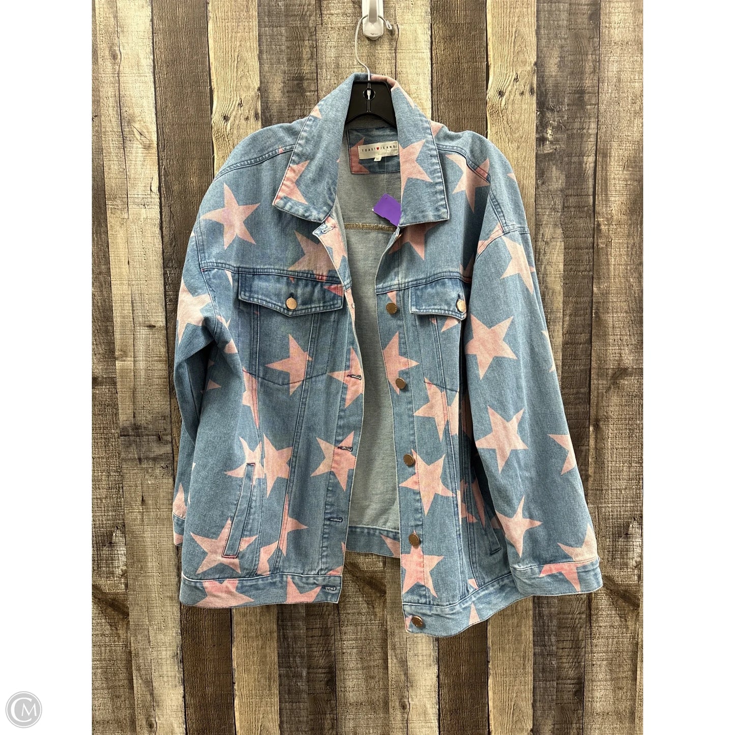 Jacket Denim By Cme In Blue Denim, Size: L