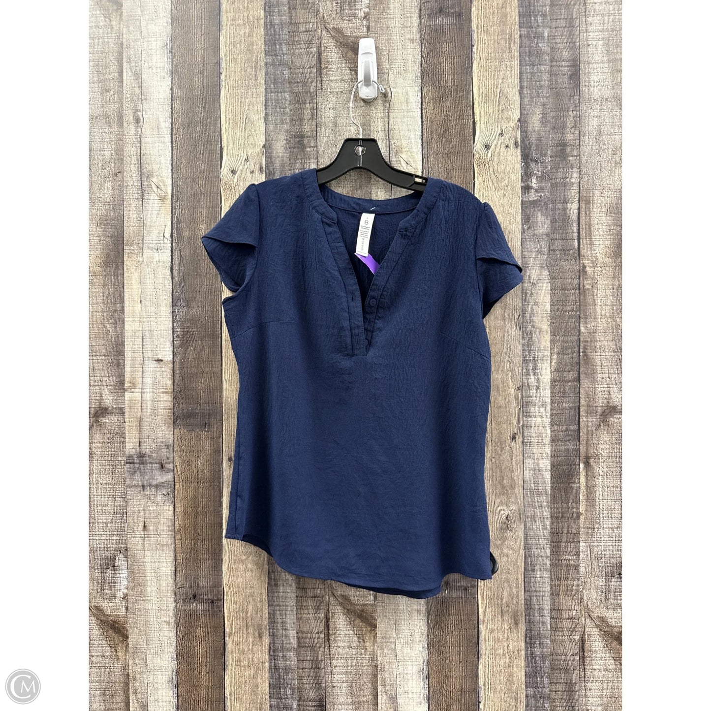 Top Short Sleeve By Cme In Navy, Size: S