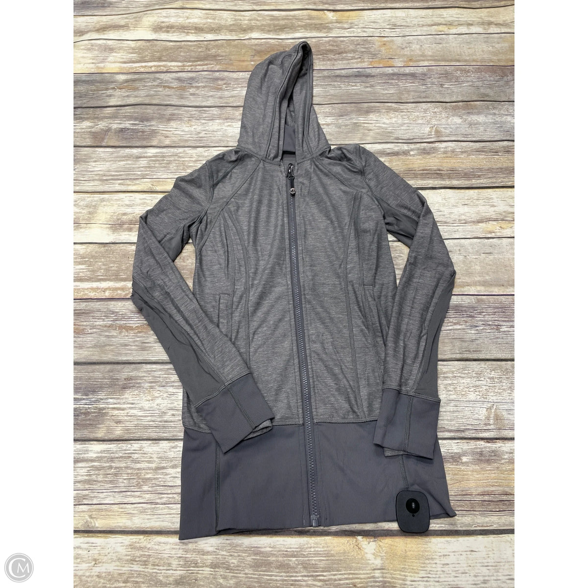 Athletic Jacket By Lululemon In Grey, Size: 4