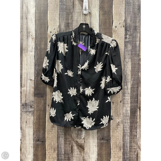 Top Short Sleeve By T Tahari In Black & Cream, Size: M