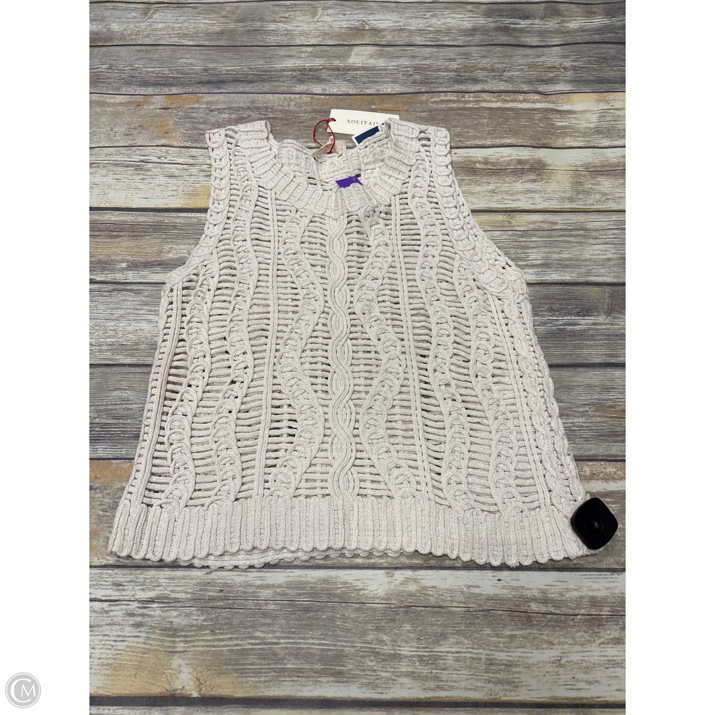 Sweater By Solitaire In Beige, Size: L