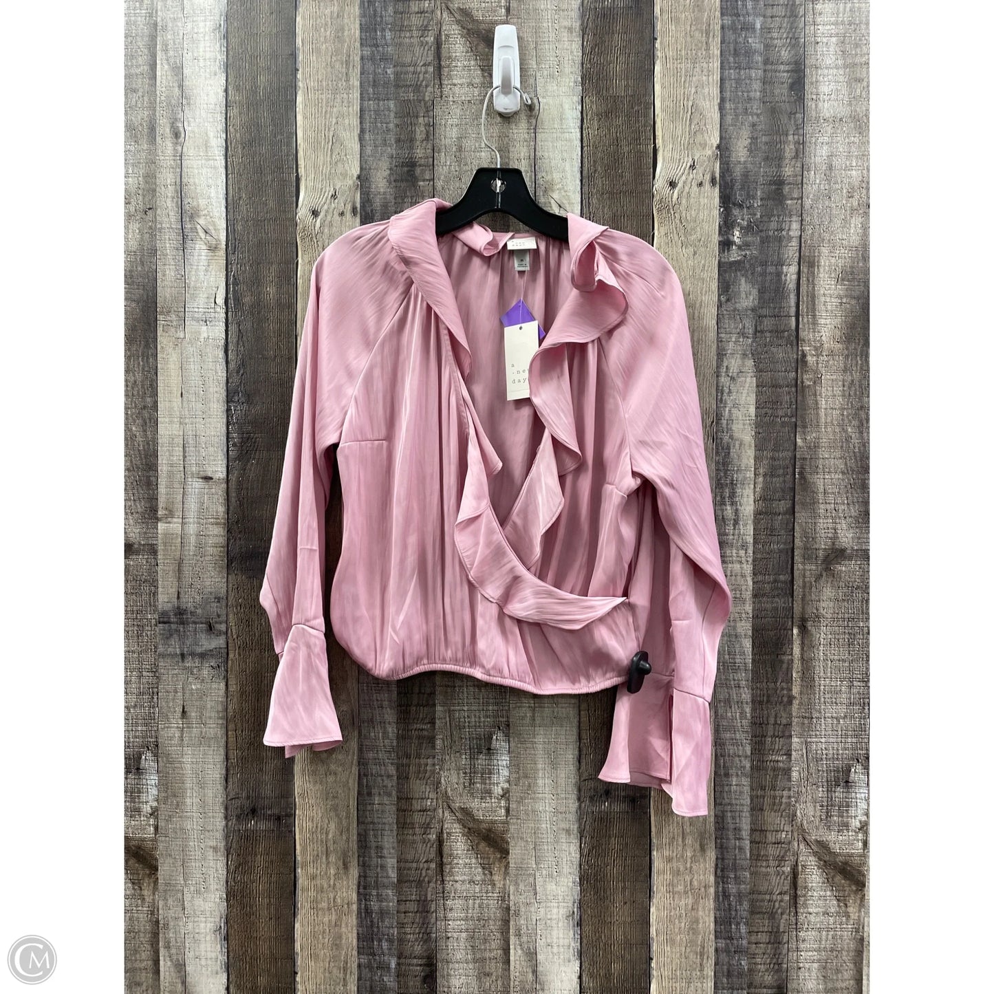 Top Long Sleeve By A New Day In Pink, Size: M