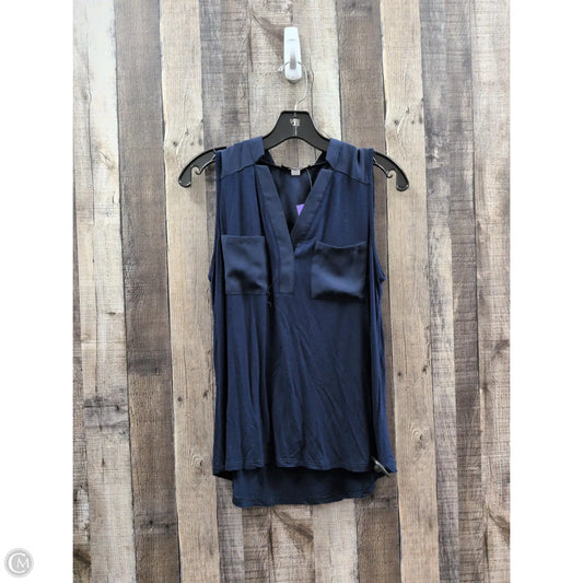 Top Sleeveless By Cable And Gauge In Navy, Size: S