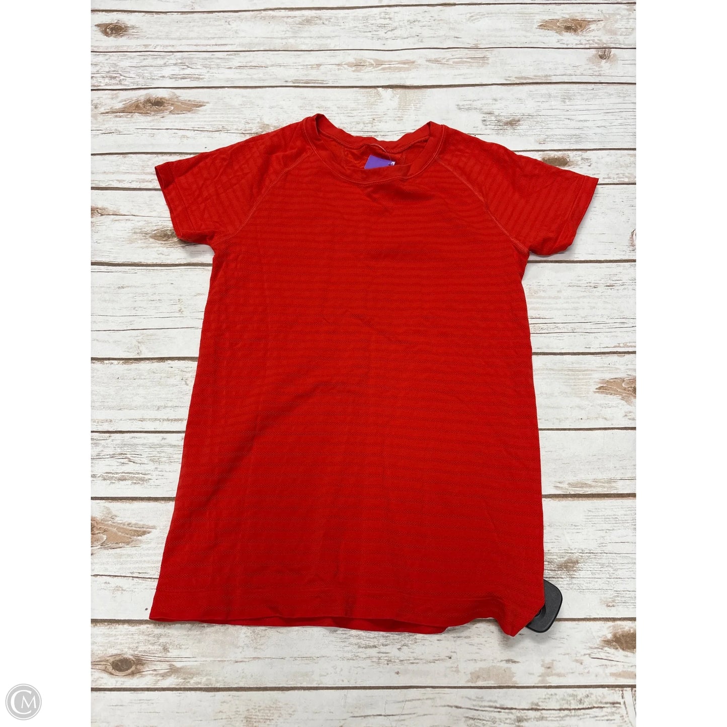 Athletic Top Short Sleeve By Athleta In Orange, Size: S