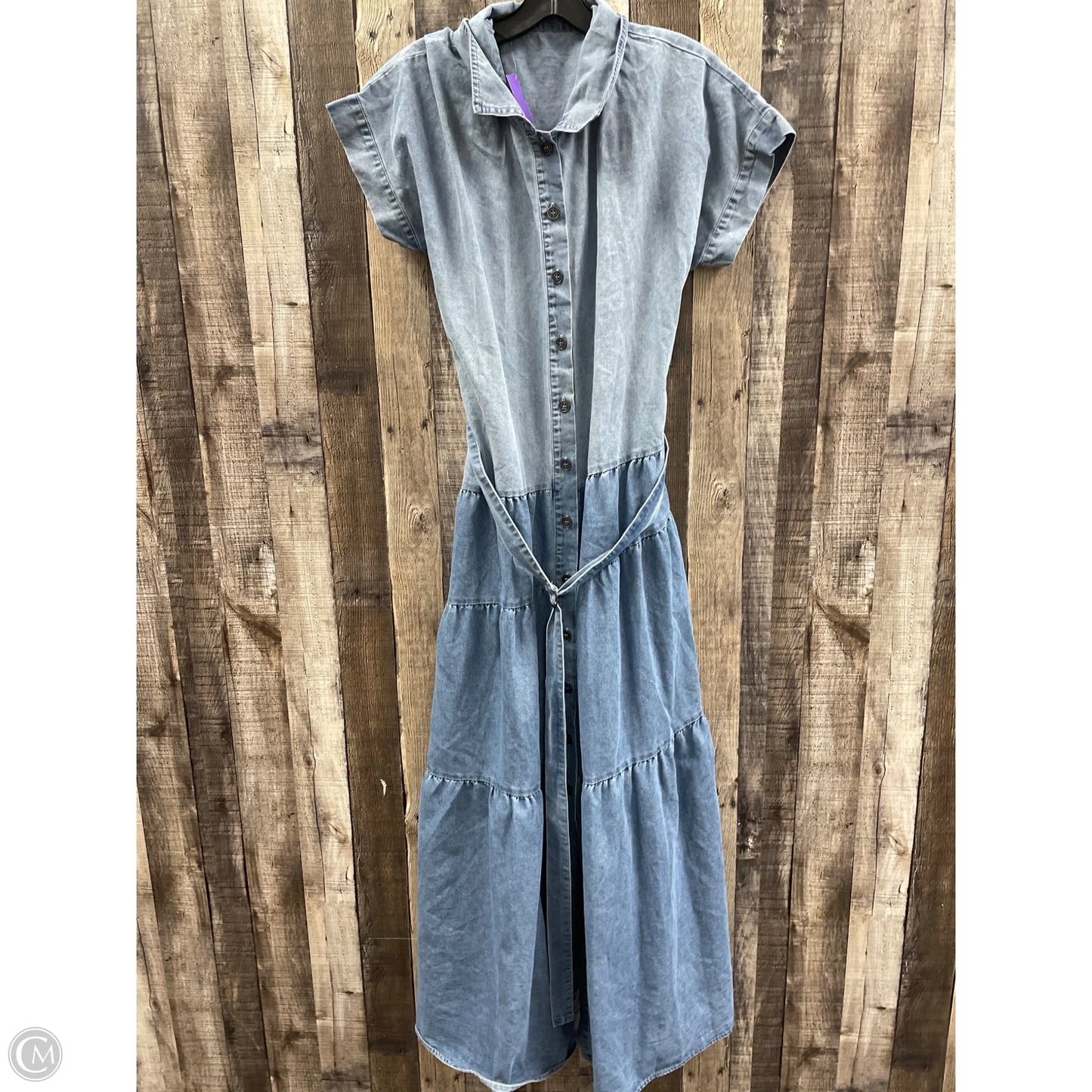 Dress Casual Maxi By Cmf In Blue Denim, Size: M