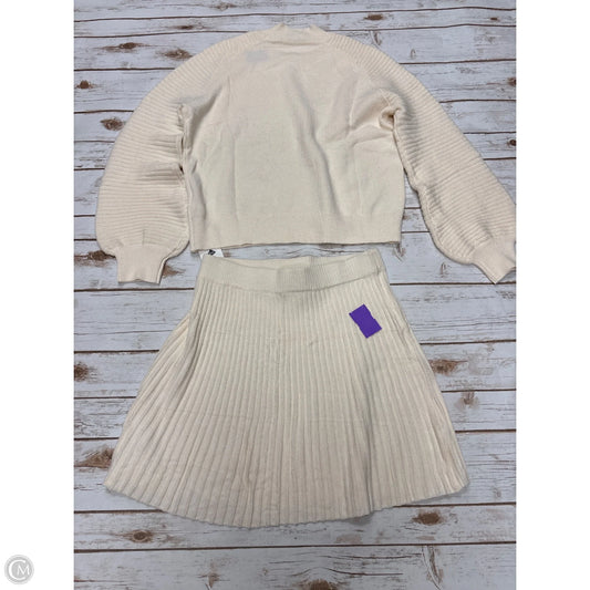 Skirt Set 2pc By Cme In Cream, Size: M