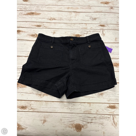 Shorts By Loft In Black Denim, Size: 12
