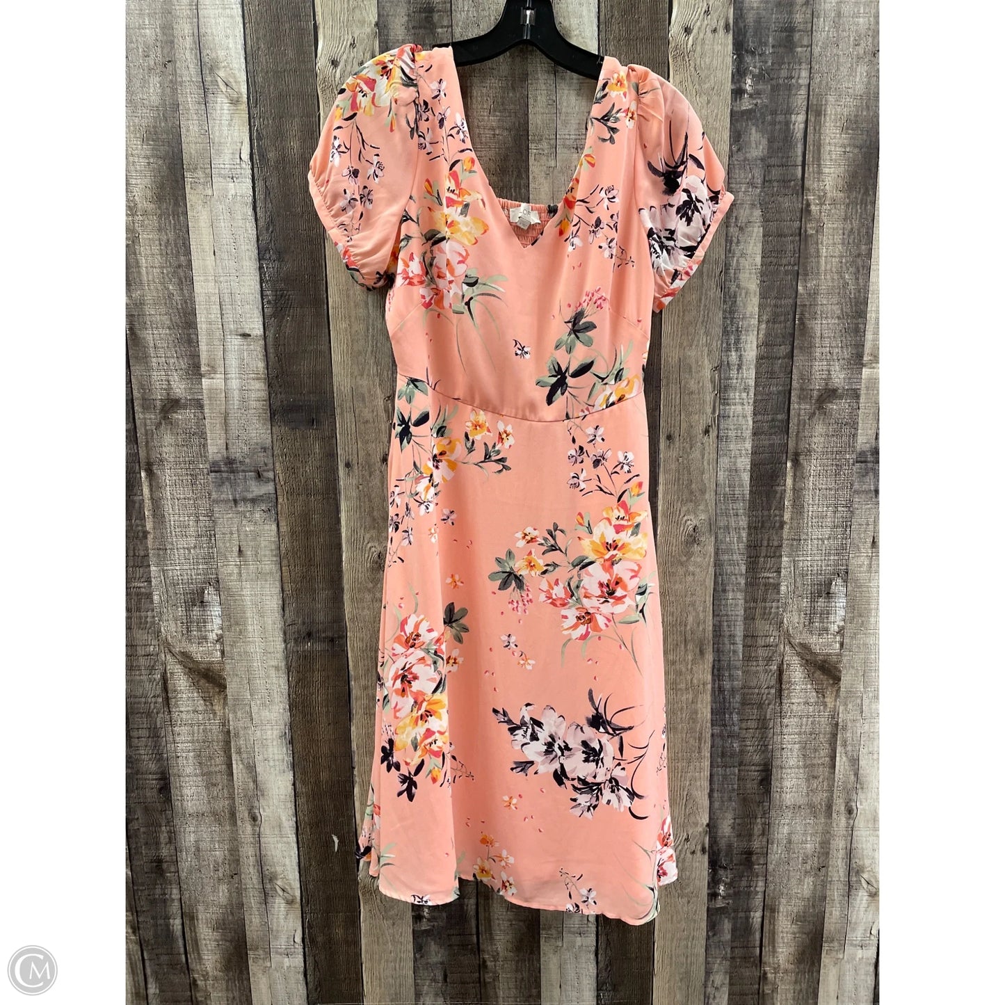 Dress Casual Midi By Loft In Peach, Size: 4