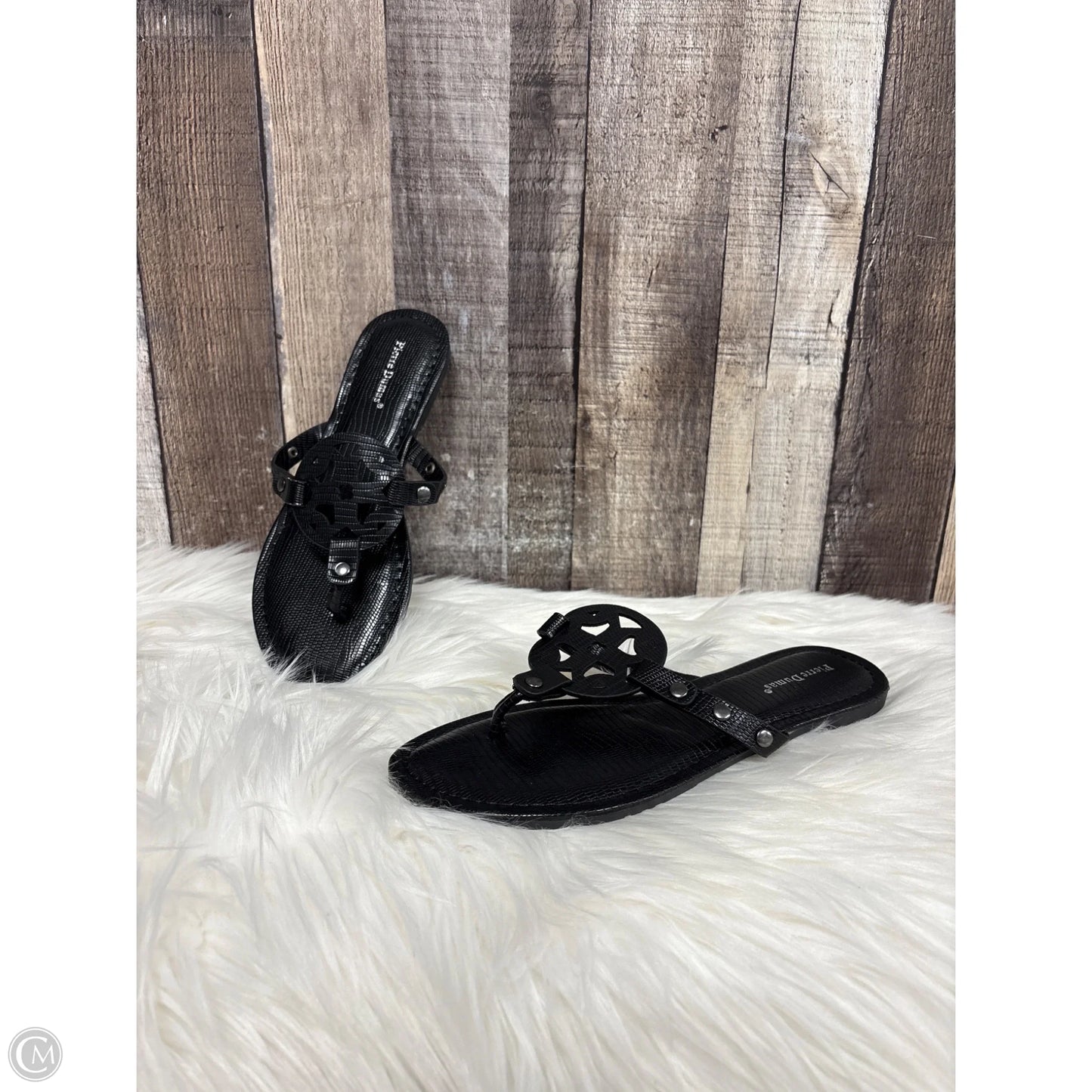 Sandals Flats By Pierre Dumas In Black, Size: 6.5