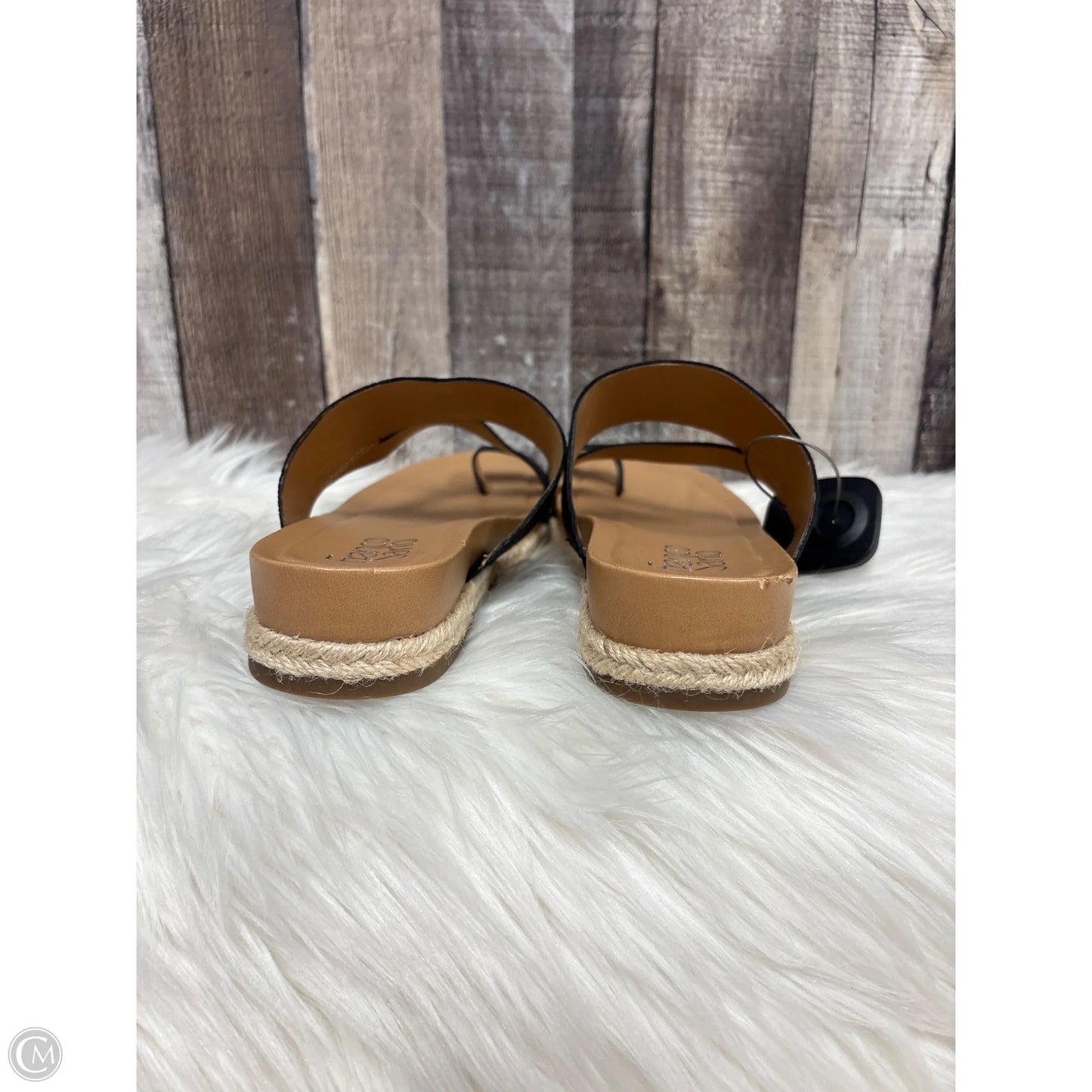 Sandals Flats By Franco Sarto In Black & Tan, Size: 7.5