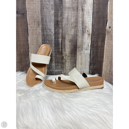 Sandals Flats By Franco Sarto In Brown & Cream, Size: 7.5