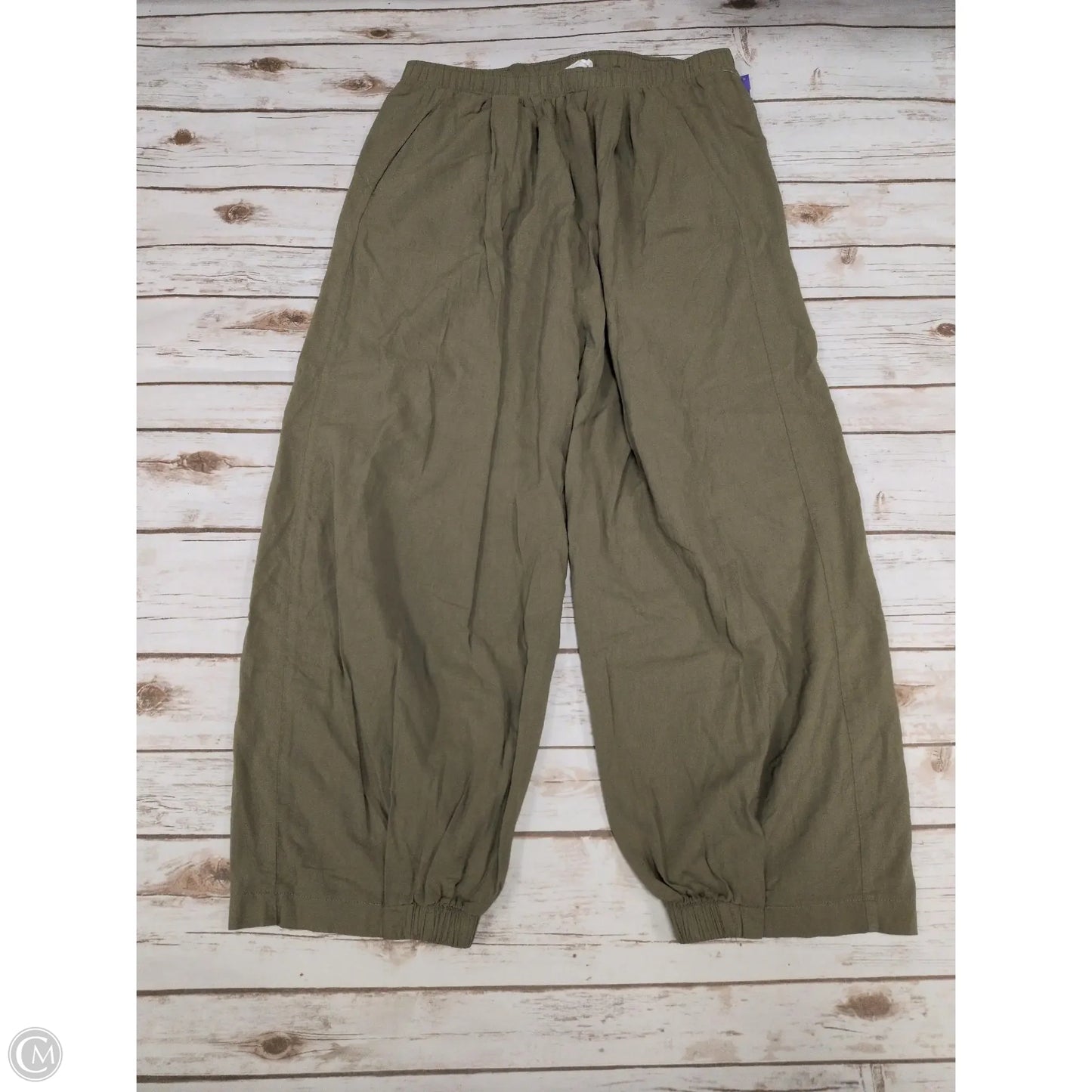 Pants Wide Leg By Double Zero In Green, Size: M