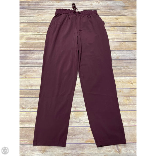 Athletic Pants By Lululemon In Maroon, Size: 6