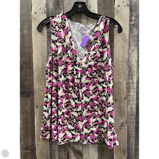 Top Sleeveless By Croft And Barrow In Multi-colored, Size: L