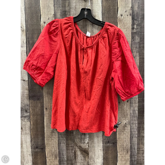 Top Short Sleeve By Old Navy In Red, Size: L