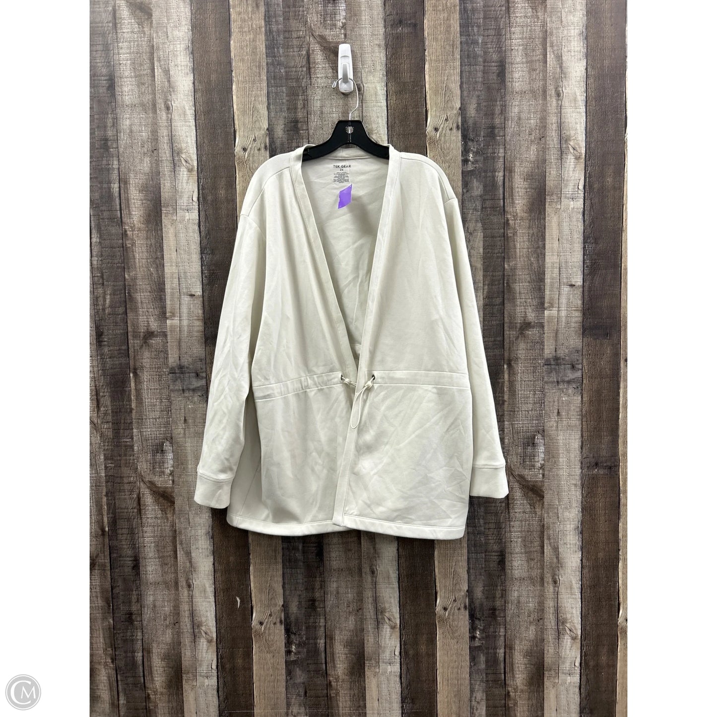 Cardigan By Tek Gear In Beige, Size: 2x