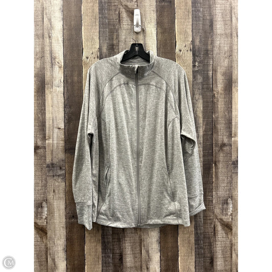 Athletic Jacket By Ideology In Grey, Size: 3x