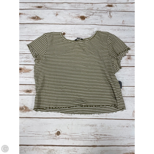 Top Short Sleeve By American Eagle In Striped Pattern, Size: L