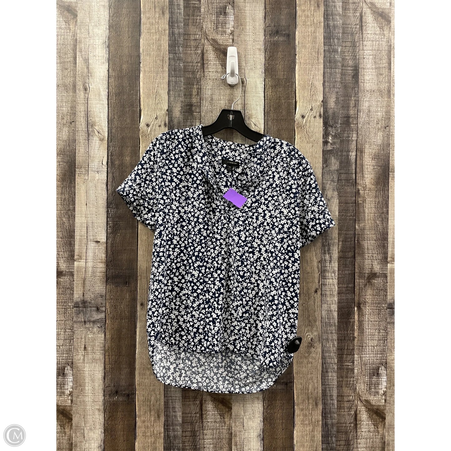 Top Short Sleeve By J. Crew In Navy, Size: Xs