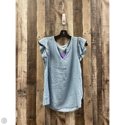 Top Sleeveless By Mine In Blue, Size: S