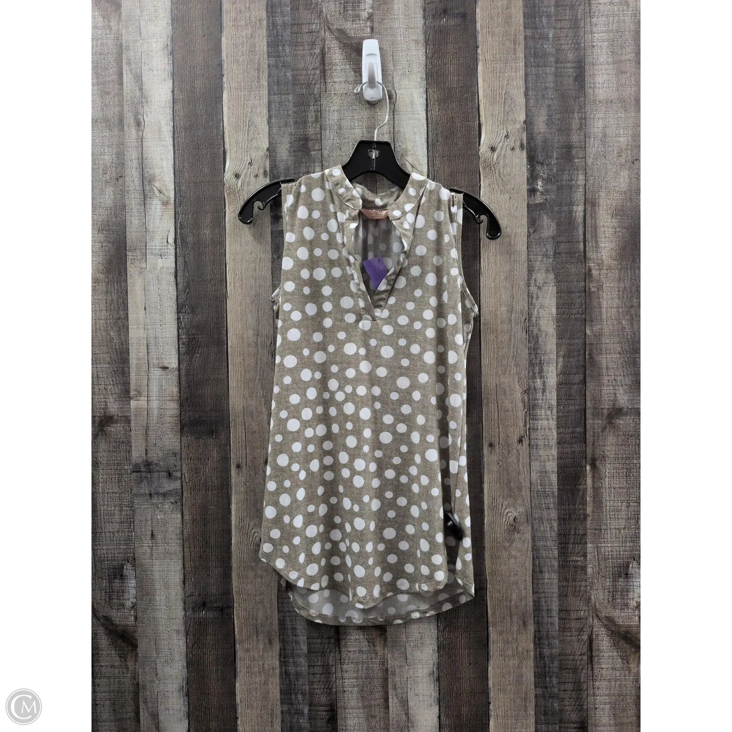 Top Sleeveless By Cme In Polkadot Pattern, Size: S