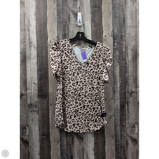 Top Short Sleeve By Cmf In Animal Print, Size: S