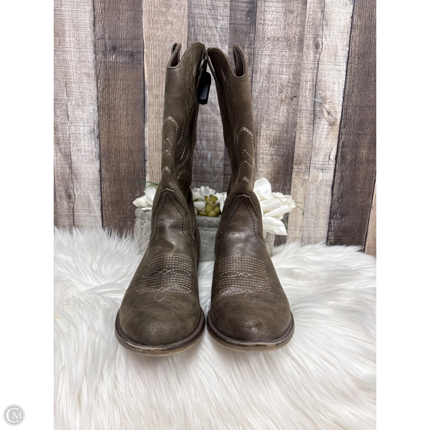 Boots Western By Xappeal In Taupe, Size: 9.5