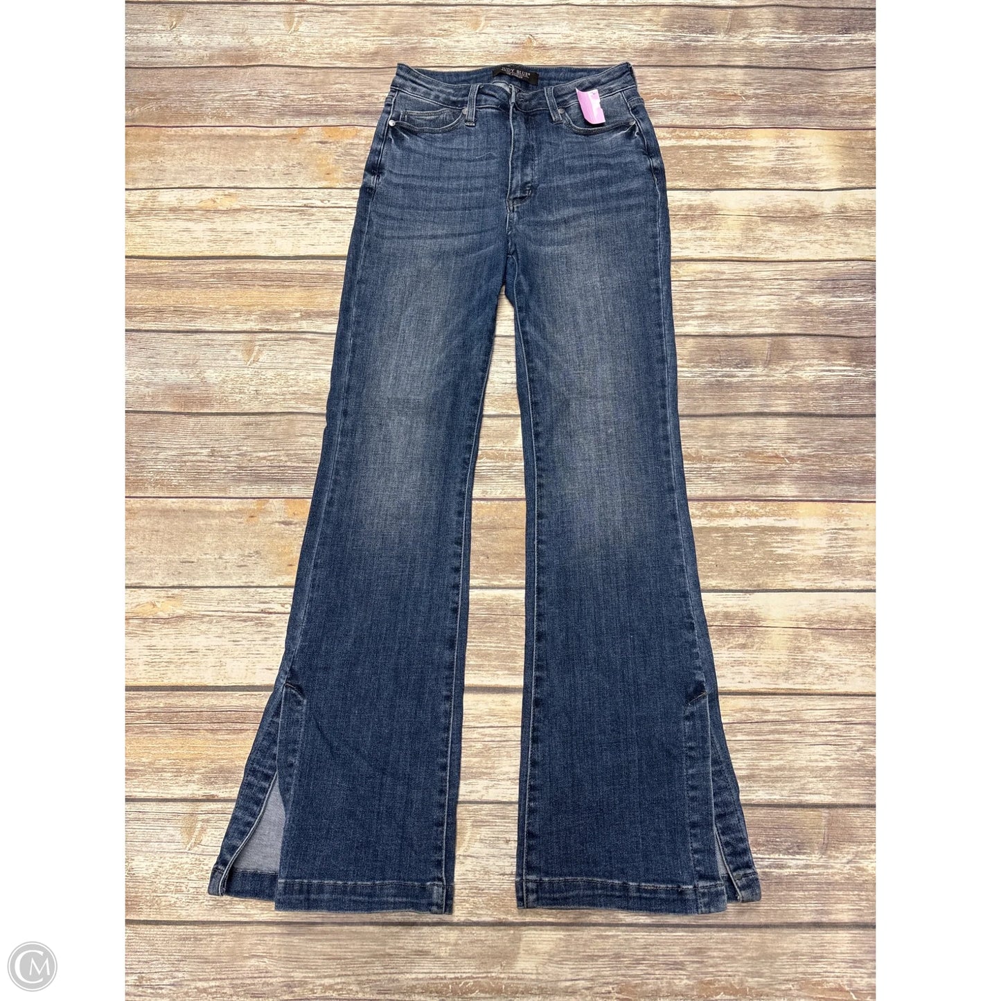 Jeans Flared By Judy Blue In Blue Denim, Size: 4