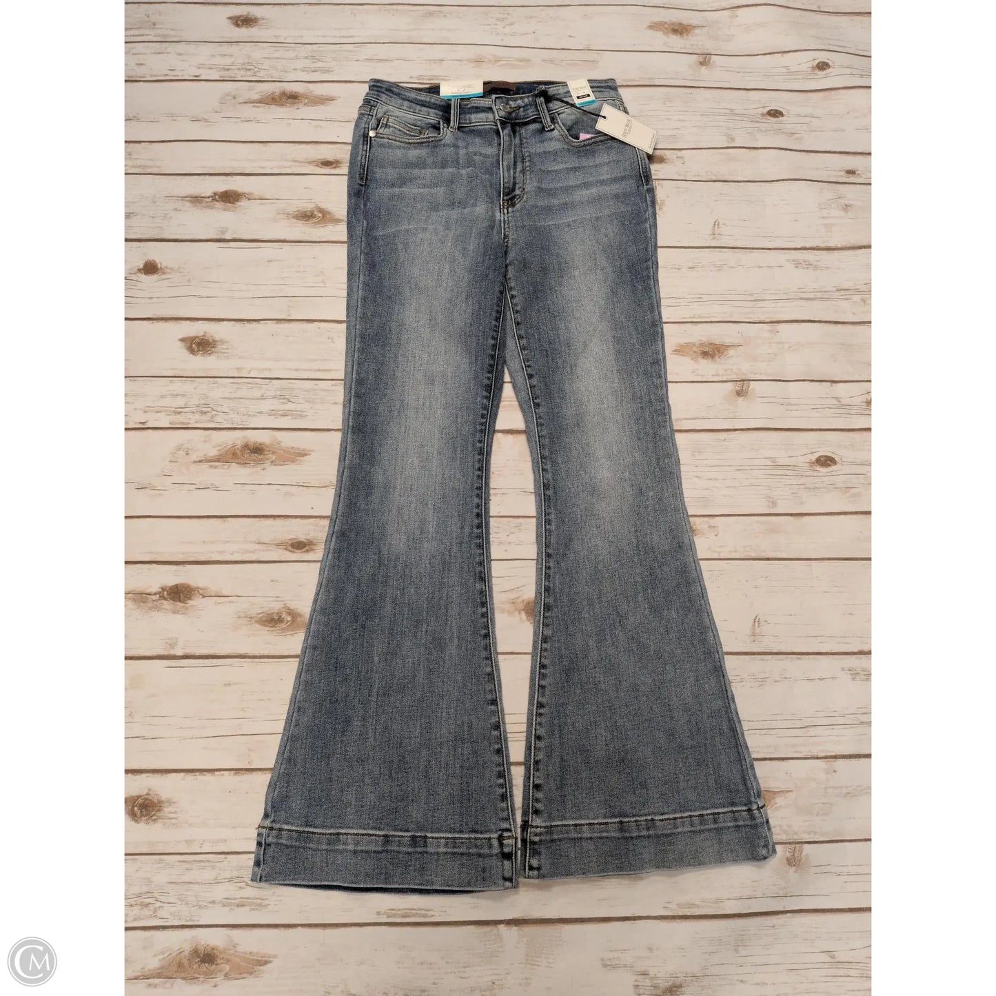 Jeans Flared By Judy Blue In Blue Denim, Size: 6
