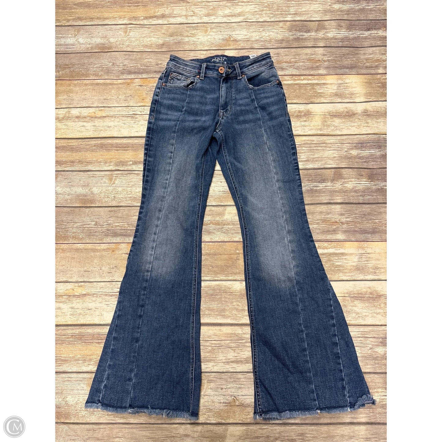 Jeans Flared By Edgely In Blue Denim, Size: 6