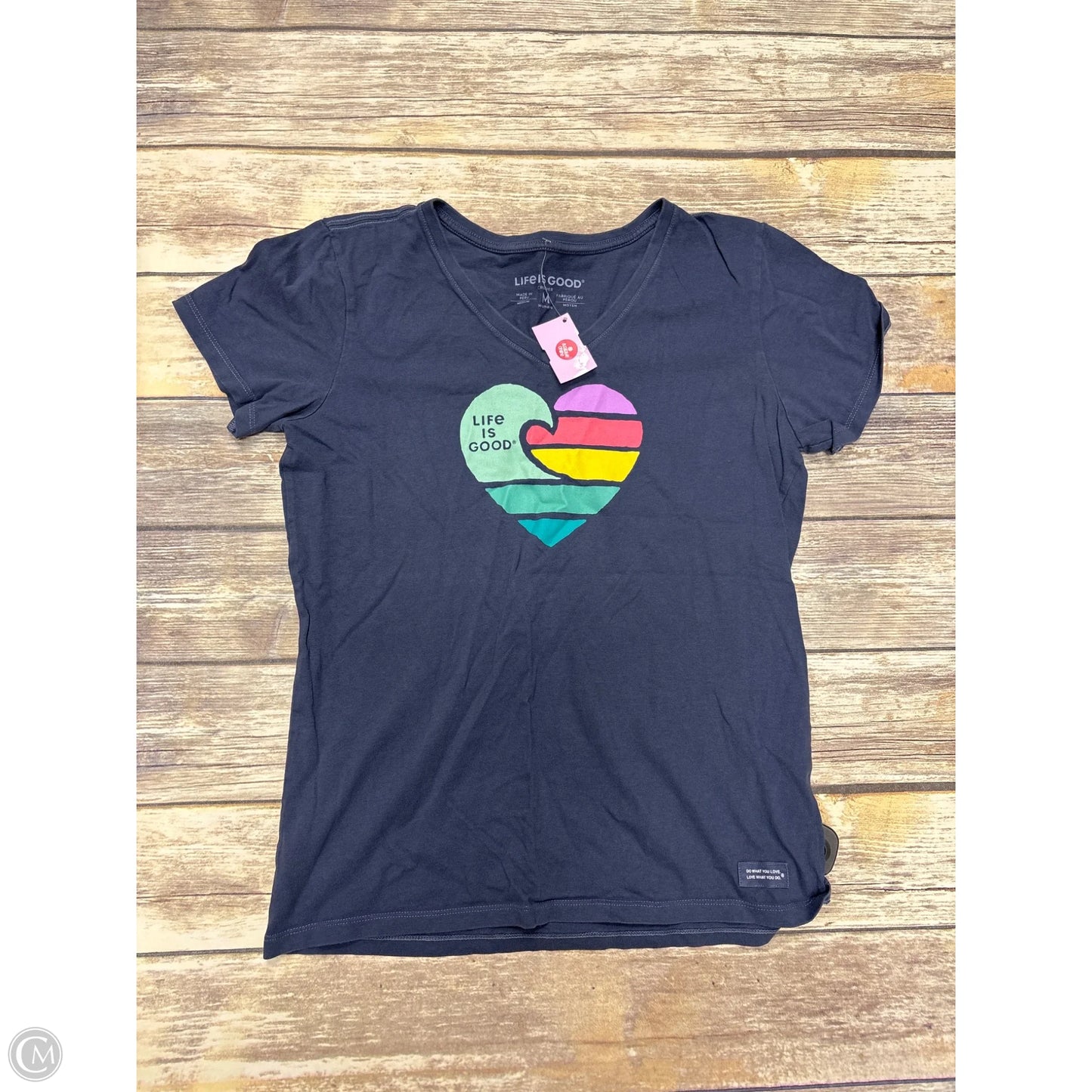 Top Short Sleeve Basic By Life Is Good In Blue, Size: M
