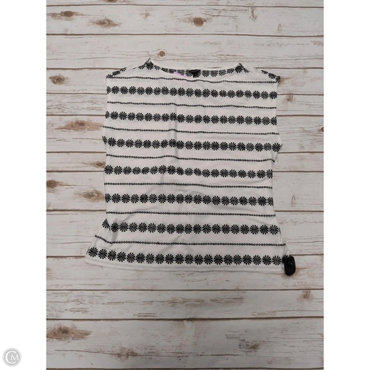 Top Sleeveless By Ann Taylor In Black & White, Size: M