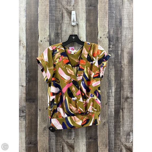 Top Short Sleeve By Nine West In Multi-colored, Size: M
