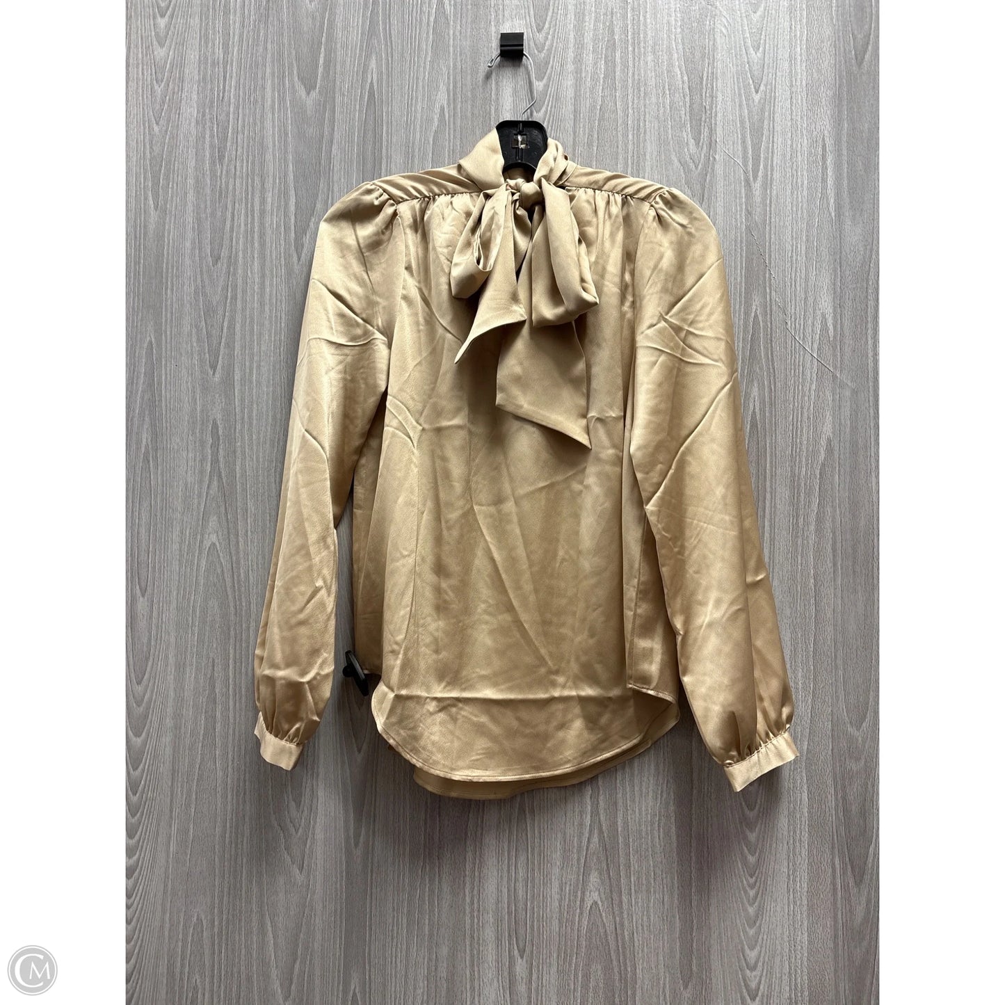 Top Long Sleeve By Ann Taylor In Beige, Size: S