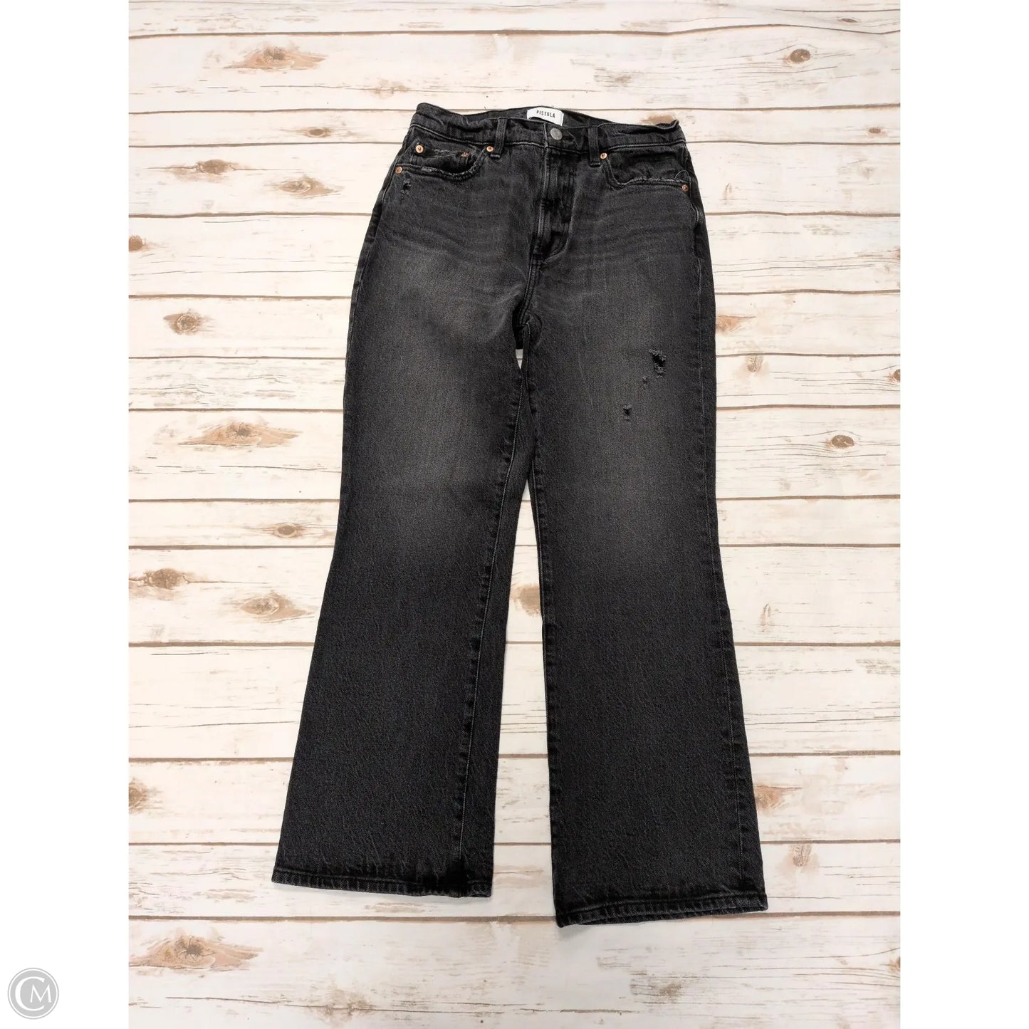 Jeans Wide Leg By Pistola In Black Denim, Size: 6
