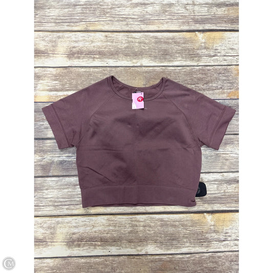 Athletic Top Short Sleeve By Cmf In Mauve, Size: L