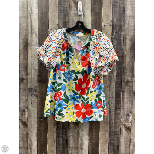 Top Short Sleeve By Umgee In Multi-colored, Size: Xl