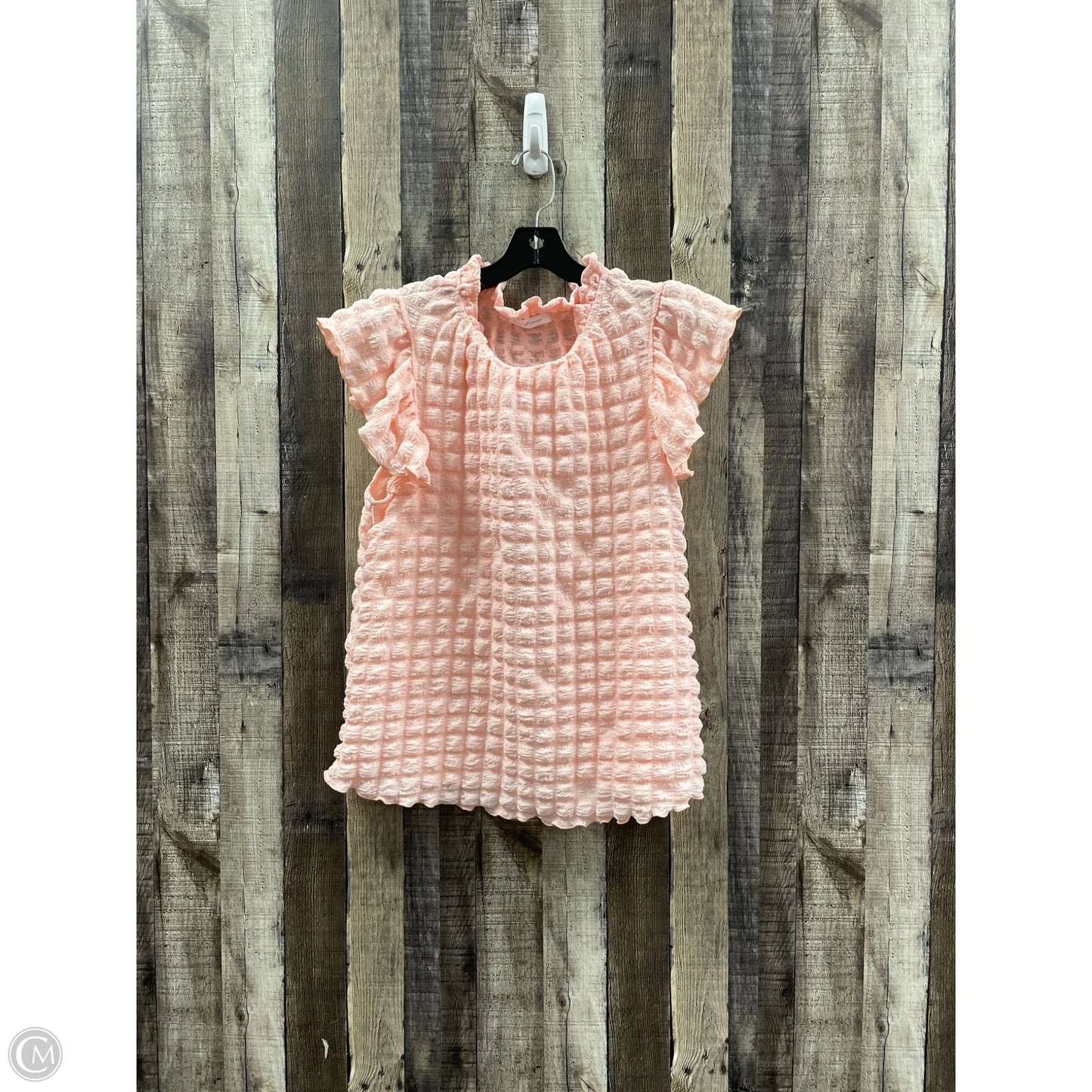 Top Short Sleeve By Ces Femme In Peach, Size: L