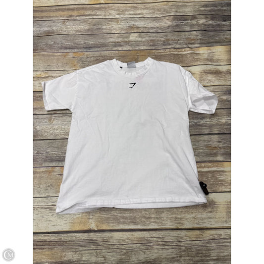 Athletic Top Short Sleeve By Gym Shark In White, Size: S