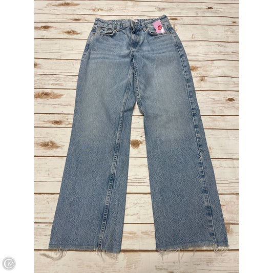 Jeans Wide Leg By Zara In Blue Denim, Size: 4