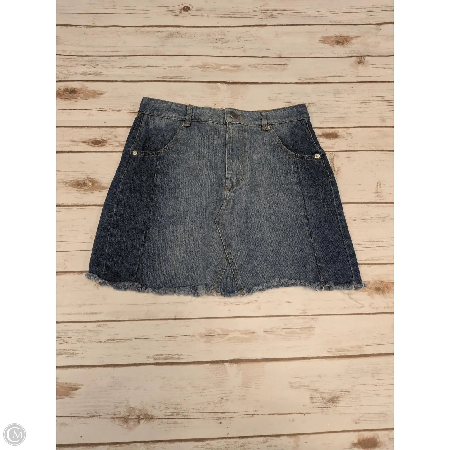 Skirt Mini & Short By Altard State In Blue Denim, Size: S