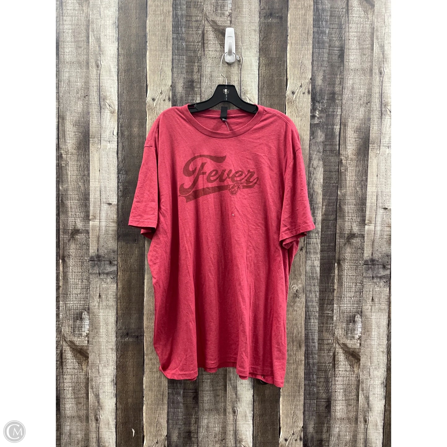 Top Short Sleeve Basic By District In Red, Size: 3x