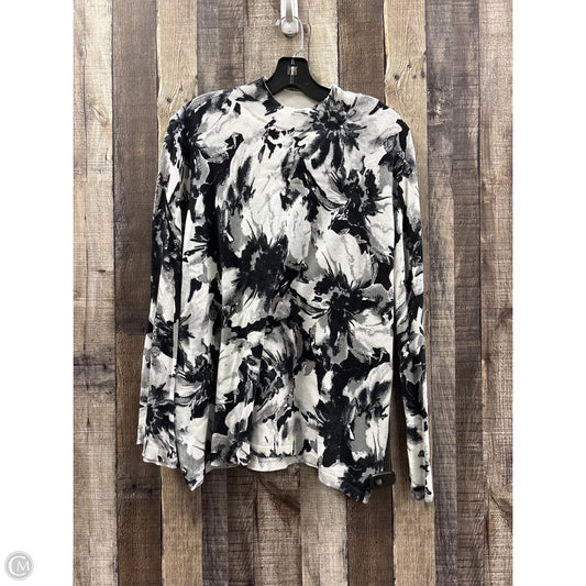 Sweater By Chicos In Black & Grey, Size: Xl