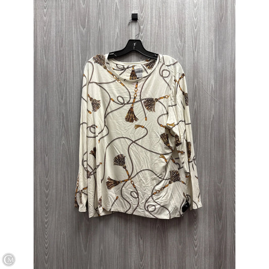 Top Long Sleeve By Chicos In Cream, Size: Xl
