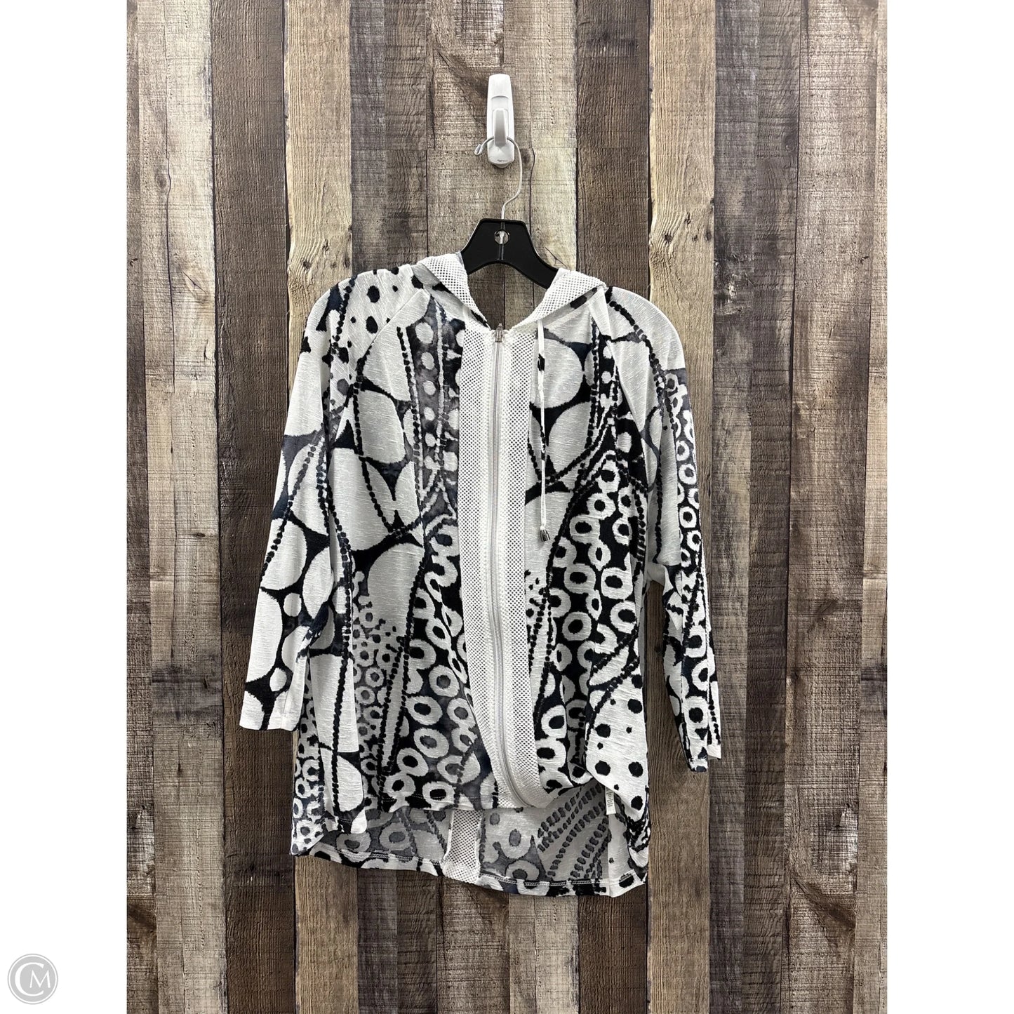 Jacket Other By Chicos In Black & White, Size: Xl