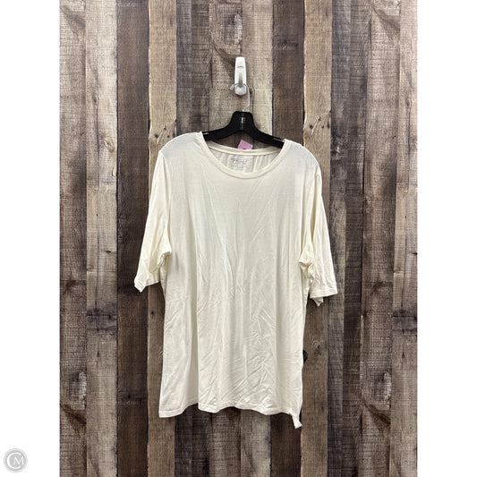 Top Short Sleeve By Chicos In Cream, Size: Xl