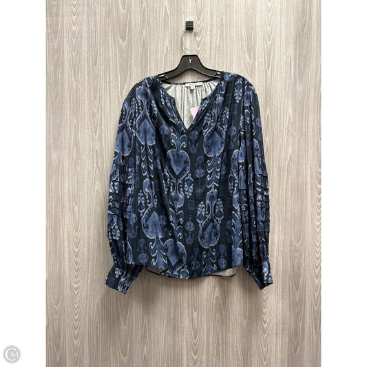 Top Long Sleeve By Chicos In Blue, Size: Xl